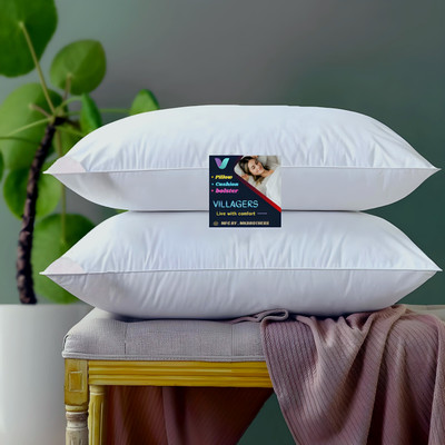 Tecsun LUXURY Microfibre Abstract Sleeping Pillow Pack of 2(White)