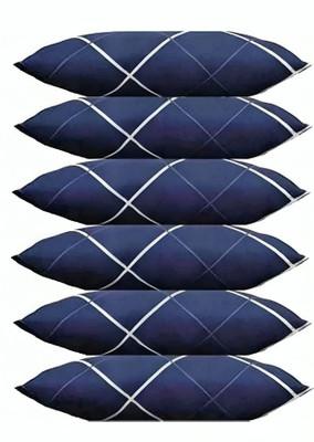 TWIROX LUXURY Polyester Fibre Abstract Sleeping Pillow Pack of 6(Blue)