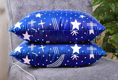 YPOLOIPO Polyester Fibre Sleeping Pillow Pack of 2 Abstract LUXURY(Blue)