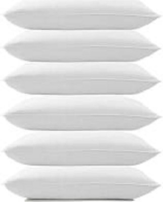 GTX Premium pillow set Microfibre Solid Sleeping Pillow Pack of 6(White)