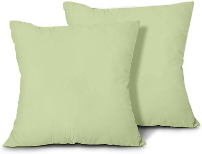 Bhumi Impex Microfibre Solid Cushion Pack of 2(Sage)