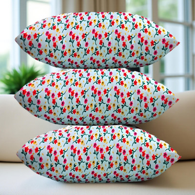 CIEZAR Polyester Fibre Sleeping Pillow Pack of 3 Floral Luxury(Multicolor)