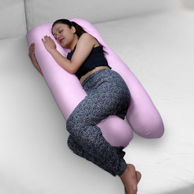 KWALITY DREAMS Microfibre Solid Pregnancy Pillow Pack of 1(Pink)