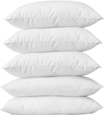 YPOLOIPO Microfibre Solid Sleeping Pillow Pack of 5(White)