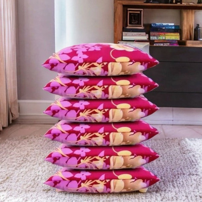 CATHROL Microfibre Sleeping Pillow Pack of 6 Abstract 004(Pink)