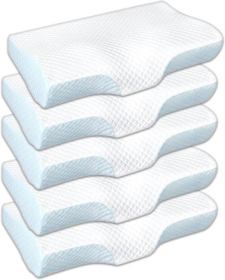 Flipkart SmartBuy Memory Foam Solid Orthopaedic Pillow Pack of 5(SKY)