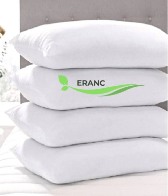 ERANC LUXURY Polyester Fibre Abstract Sleeping Pillow Pack of 4(White)