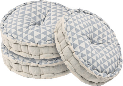 KUBER INDUSTRIES Microfibre Solid Chair Pad Pack of 3(Grey)