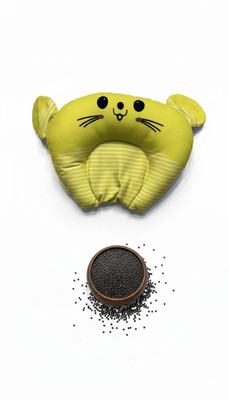 Girdhar Mustard Seeds Baby Pillow Pack of 1 Toons & Characters(Neon Green)