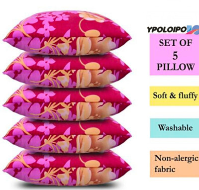 YPOLOIPO Polyester Fibre Sleeping Pillow Pack of 5 Abstract LUXURY(Pink)
