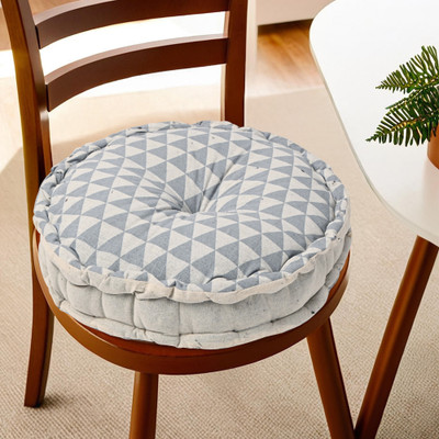 KUBER INDUSTRIES Microfibre Solid Chair Pad Pack of 1(Grey)