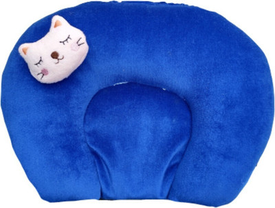 Ducudu Mustard Seeds, Polyester Fibre Solid Baby Pillow Pack of 1(Dark Blue)