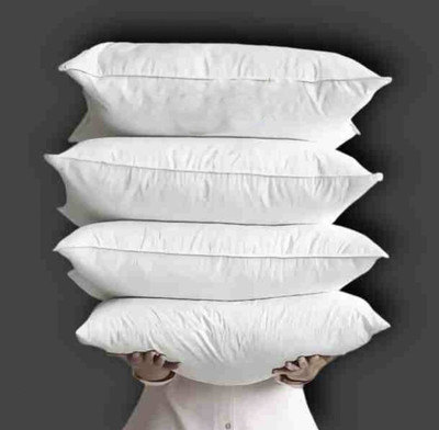 Urmila Creation Polyester Fibre Sleeping Pillow Pack of 4 Abstract LUXURY(White)