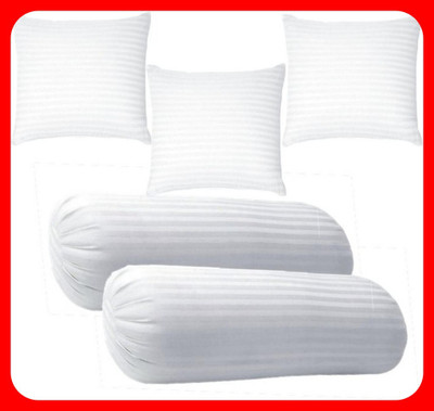 GTX Microfibre Stripes Bolster Pack of 5(White)