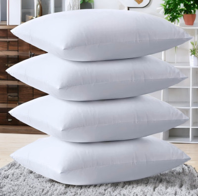 YPOLOIPO LUXURY Polyester Fibre Solid Sleeping Pillow Pack of 4(White)