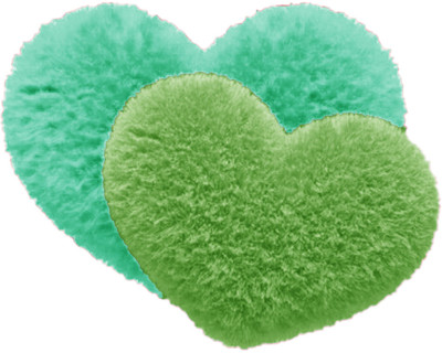 Catchyx Cart Microfibre Solid Cushion Pack of 2(Light Green, Dark Green)