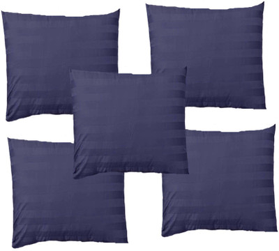 Embroco Polyester Fibre Solid Cushion Pack of 5(Blue)
