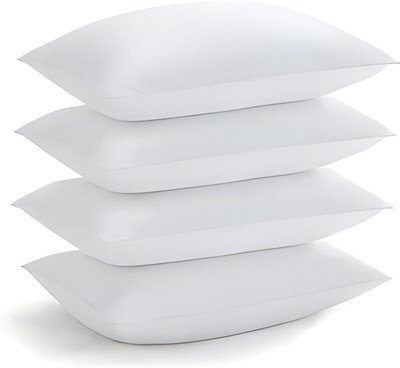CIEZAR Microfibre Sleeping Pillow Pack of 4 Solid(White)