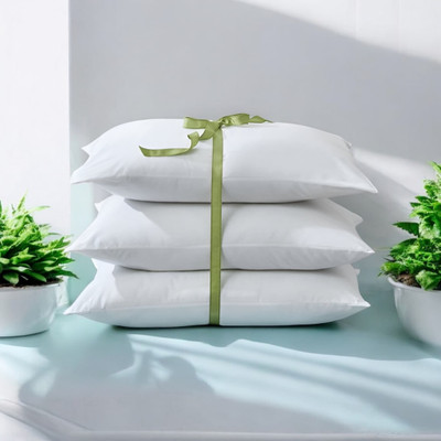 GZZZSD Microfibre Solid Sleeping Pillow Pack of 3(White)