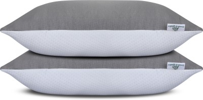 AVI Cloud Spun Height Adjustable Microfibre Solid Sleeping Pillow Pack of 2(White-Grey)