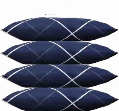 GUNVAR INDIA PRIVATE LIMITED LUXURY Polyester Fibre Abstract Sleeping Pillow Pack of 4(Blue)