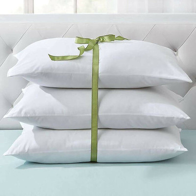 LIPONOS LUXURY Polyester Fibre Solid Sleeping Pillow Pack of 3(White)