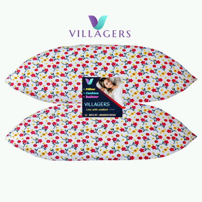 VILLAGERS LUXURY Microfibre Abstract Sleeping Pillow Pack of 2(Multicolor)