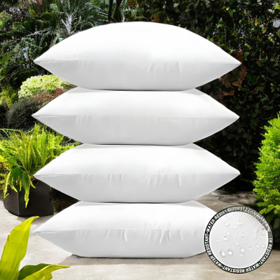 GUNVAR INDIA PRIVATE LIMITED LUXURY Polyester Fibre Solid Sleeping Pillow Pack of 4(White)