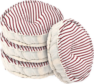 KUBER INDUSTRIES Microfibre Solid Chair Pad Pack of 4(Maroon)