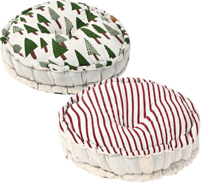 KUBER INDUSTRIES Microfibre Solid Chair Pad Pack of 2(Maroon, Green)