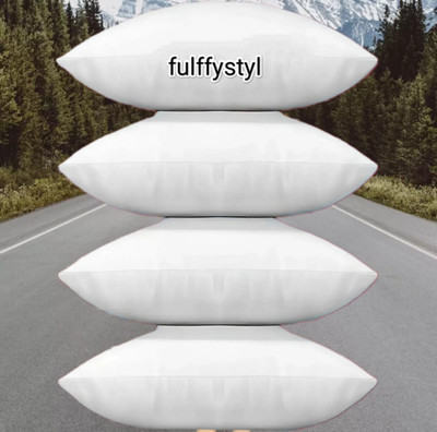 fulffystyl Microfibre Sleeping Pillow Pack of 4 Floral Soft(White)