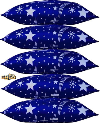 GAGO LUXURY Polyester Fibre Abstract Sleeping Pillow Pack of 5(BLUE STAR)