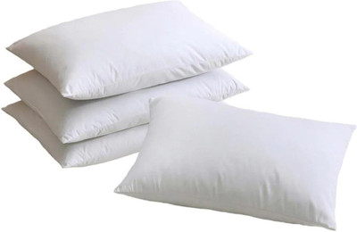 ROYALREOX Cotton Sleeping Pillow Pack of 4 Solid(White)