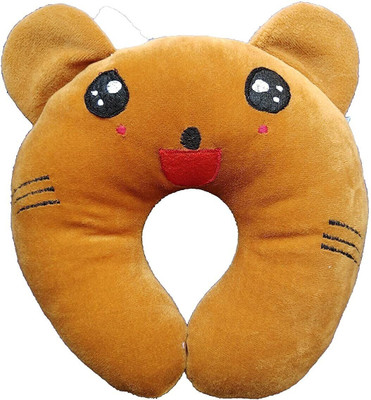 Little Miracles Polyester Fibre Animals Baby Pillow Pack of 1(Brown)