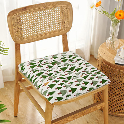 KUBER INDUSTRIES Microfibre Solid Chair Pad Pack of 1(Green)