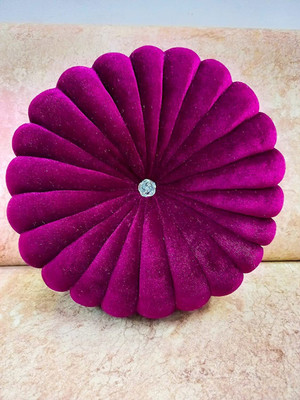 dream world Microfibre Solid Cushion Pack of 2(Dark Pink)