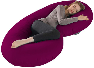 Mom's Moon Microfibre Solid Pregnancy Pillow Pack of 1(Wine)