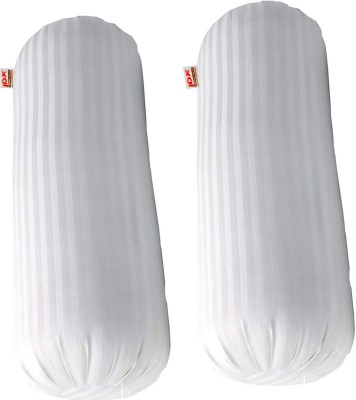 JDX Microfibre Stripes Bolster Pack of 2(White)