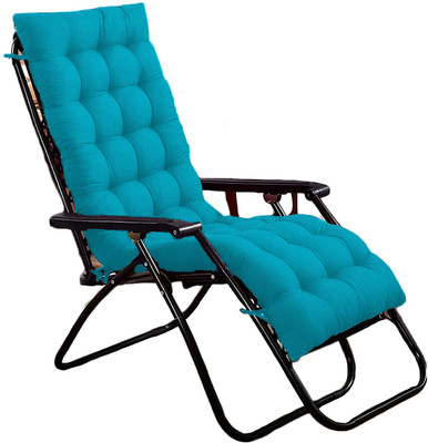 aeTHEric Microfibre Solid Chair Pad Pack of 1(Light Blue)