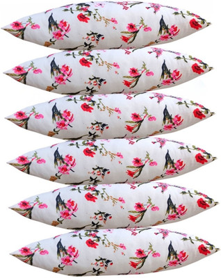 ACTOS Microfibre Abstract Sleeping Pillow Pack of 6(White)