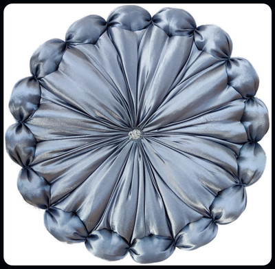 RACCOON Microfibre Solid Cushion Pack of 1(Silver)