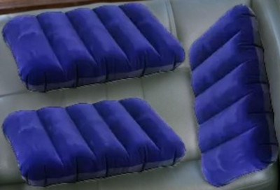 Dolphin52 INTEX PILLOW Air Solid Travel Pillow Pack of 3(Blue)