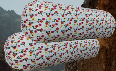 KIXTA Microfibre Bolster Pack of 2 Solid(Multicolor)