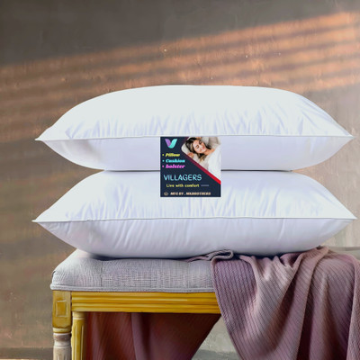 Gaulpastore LUXURY Microfibre Abstract Sleeping Pillow Pack of 2(White)
