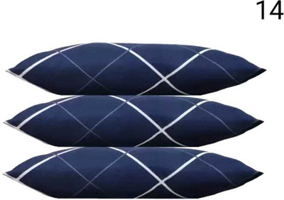STOMIA STOMIA LUXURY SOFT PILLOW Polyester Fibre Solid Sleeping Pillow Pack of 3(Blue)