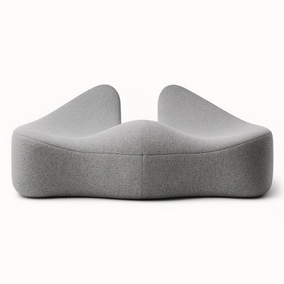 Cushioners Non-Slip Orthopedic Coccyx for Tailbone and Back Pain Relief Hip Support Memory Foam Solid Orthopaedic Pillow Pack of 1(Grey)