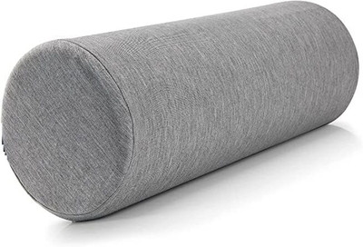 Indian Decor Cotton Lumbar Pillow Pack of 1 Solid 80019 Classic Neck Bolster Pillow Roll Ultra Comfortable with Foam Core,(Grey)