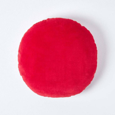 Cozyert Microfibre Solid Cushion Pack of 1(Red)
