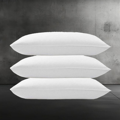 ROYALREOX Microfibre Solid Sleeping Pillow Pack of 3(White)