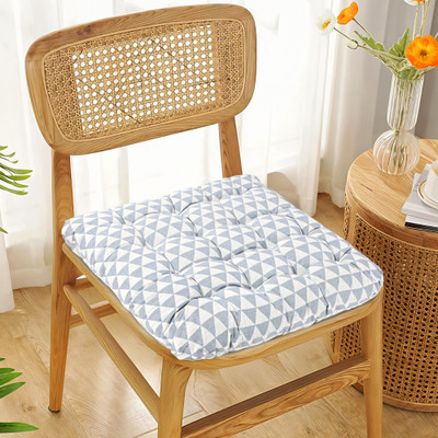 KUBER INDUSTRIES Microfibre Chair Pad Pack of 1 Solid(Grey)